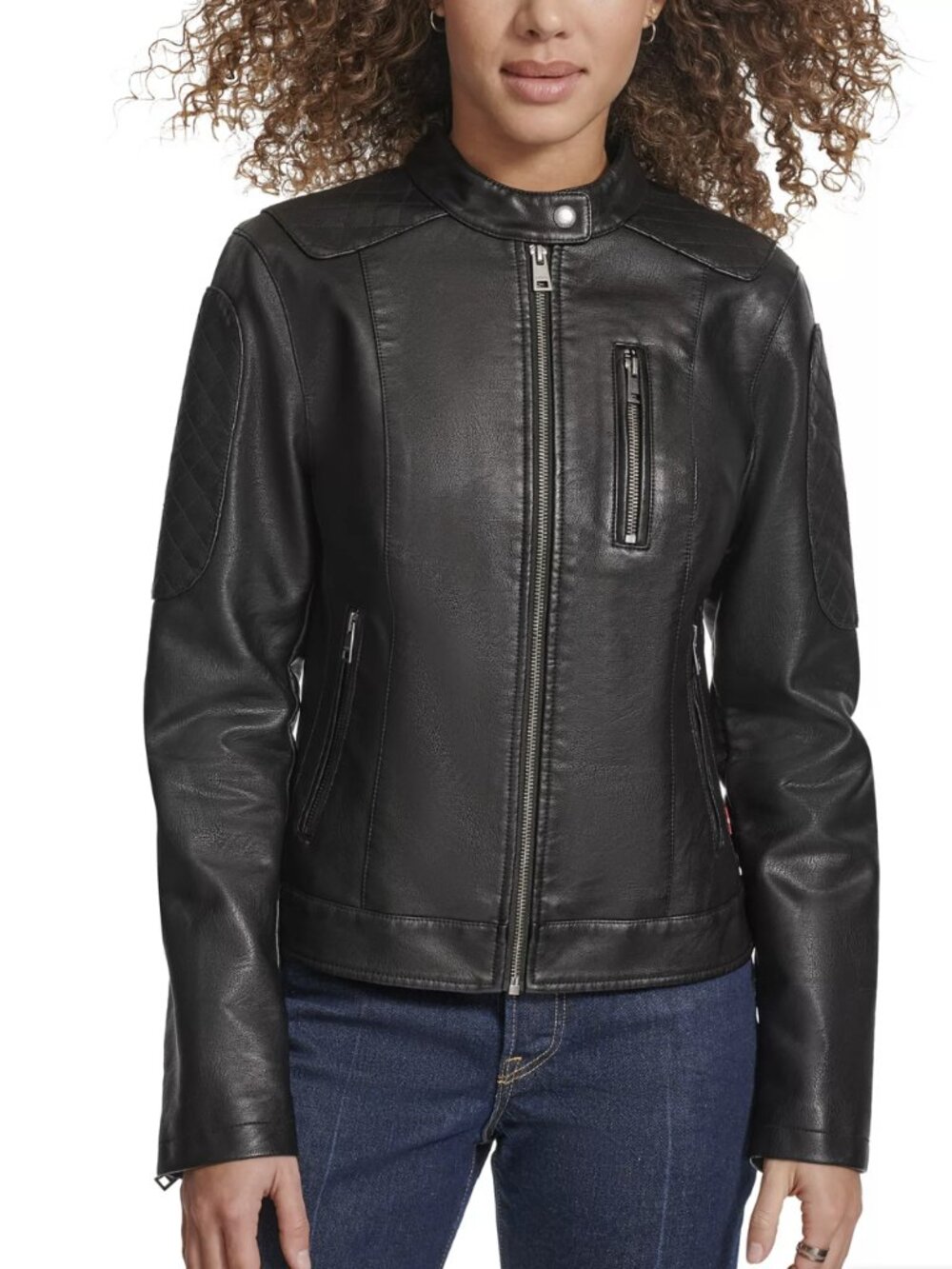 Levi’s Women’s Faux Leather Biker Jacket Quilted L